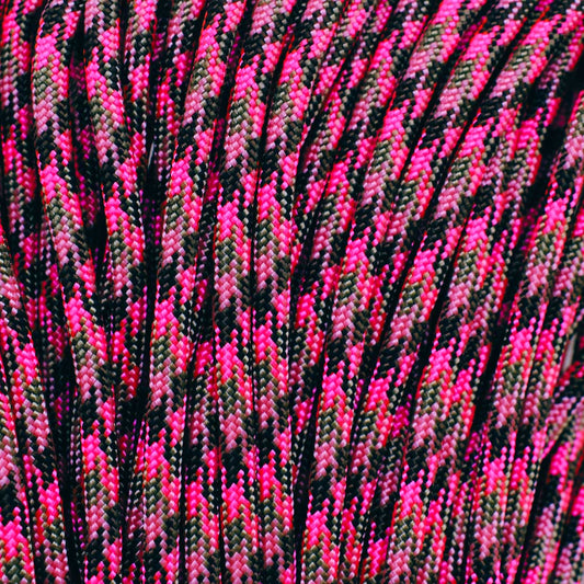 4 mm (5/32”) 550 Paracord Paradox Pink Made in the USA Nylon/Nylon (100 ft)