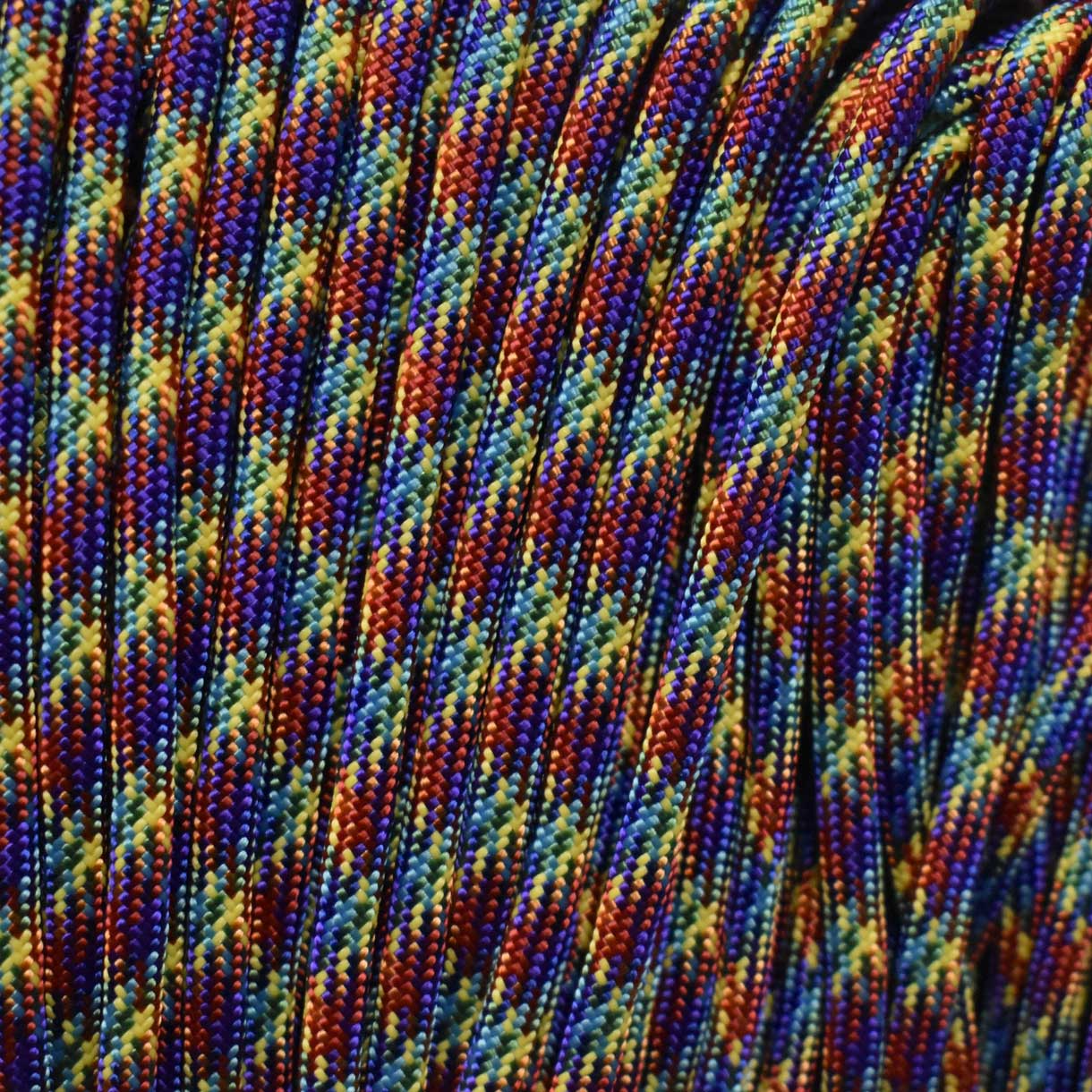 4 mm (5/32”) 550 Paracord Psychedelic Made in the USA Nylon/Nylon (100 ft)