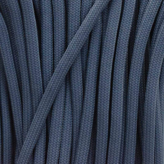 4 mm (5/32”) 550 Paracord Steel Blue Made in the USA Nylon/Nylon (100 ft)