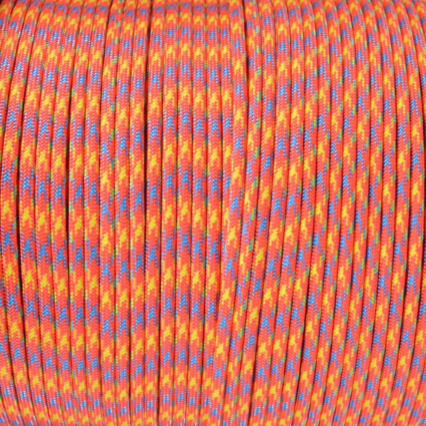 4 mm (5/32”) 550 Paracord Sunshine Made in the USA Nylon/Nylon (100 ft)
