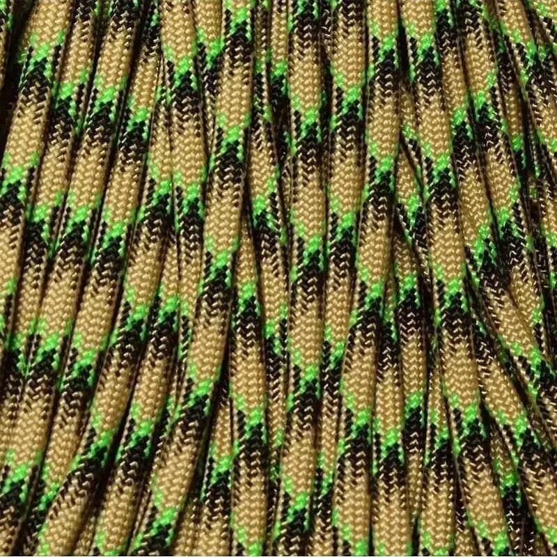 4 mm (5/32”) 550 Paracord Swamp Thing Made in the USA Nylon/Nylon (100 ft) El Wood Braiding Co