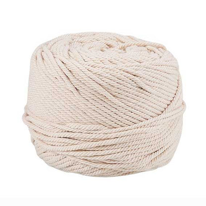 4 mm (5/32") Navajo White Twisted Cotton Macrame Rope 100 m (109 yd) 280-