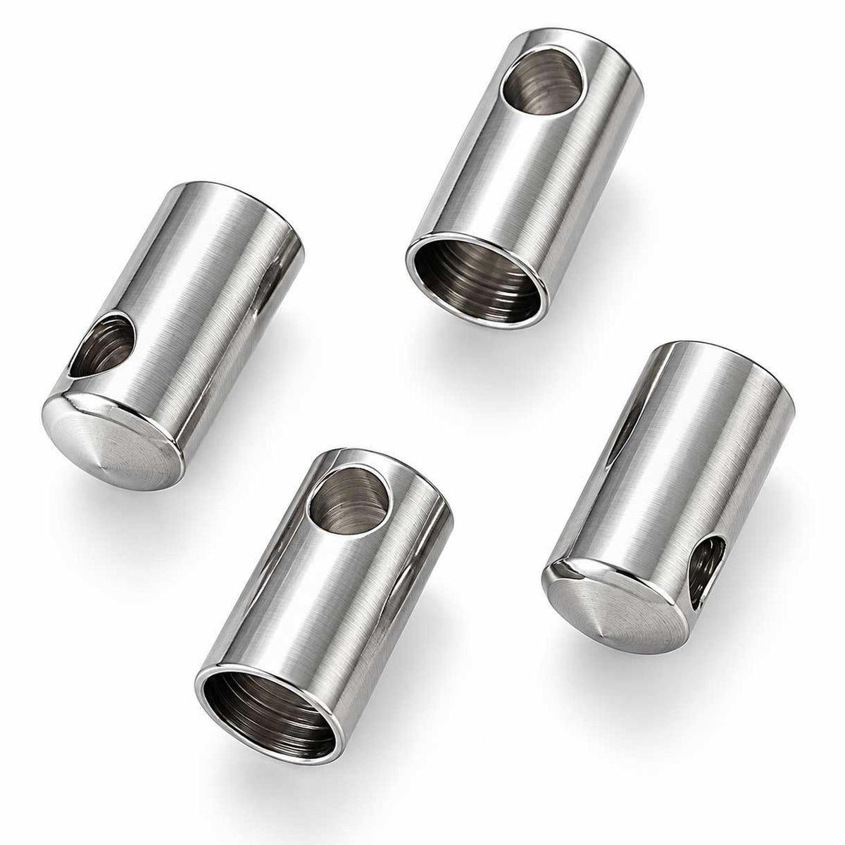 4 mm IP 304 Stainless Steel Glue In Cord Ends (20 Pack) 280-