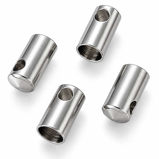4 mm IP 304 Stainless Steel Glue In Cord Ends (20 Pack) 280-