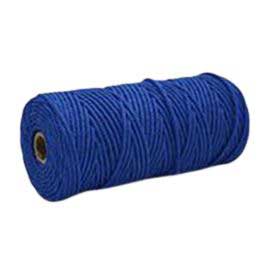 4 mm (5/32") Dark Blue Twisted Cotton Macrame Rope 100 m (109 yd) 280-