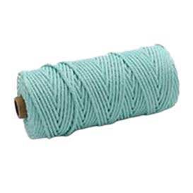 4 mm (5/32") Pale Turquoise Twisted Cotton Macrame Rope 100 m (109 yd) 280-