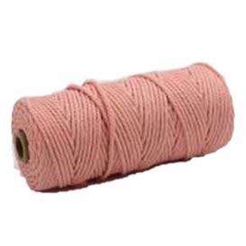 4 mm (5/32") Pink Twisted Cotton Macrame Rope 100 m (109 yd) 280-