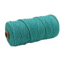 4 mm (5/32") Turquoise Twisted Cotton Macrame Rope 100 m (109 yd) 280-