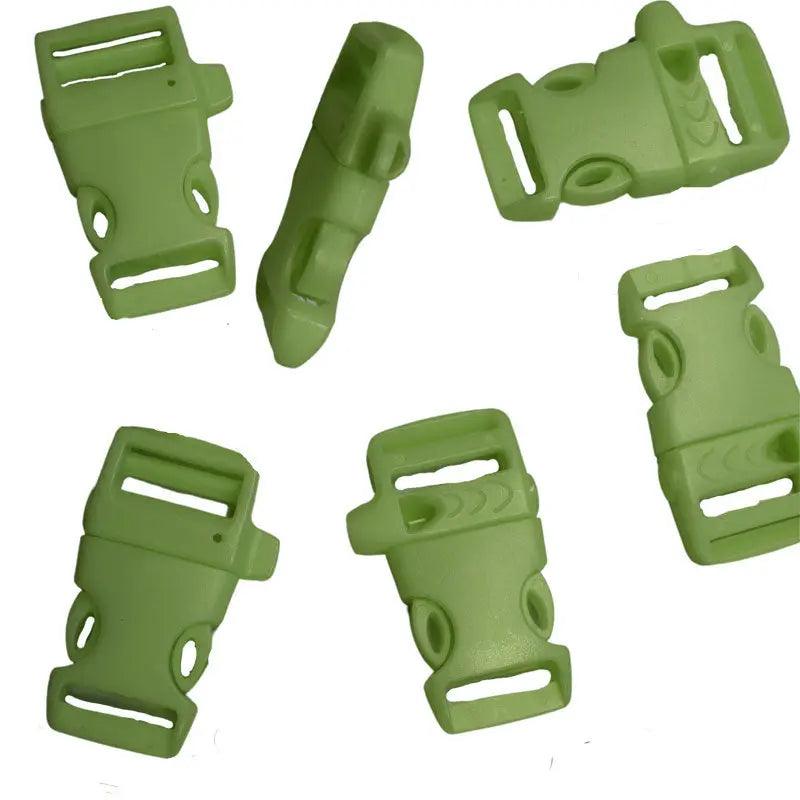 5/8 Inch Glow in the Dark Flat Whistle Side Release Buckles (10 Pack)  paracordwholesale