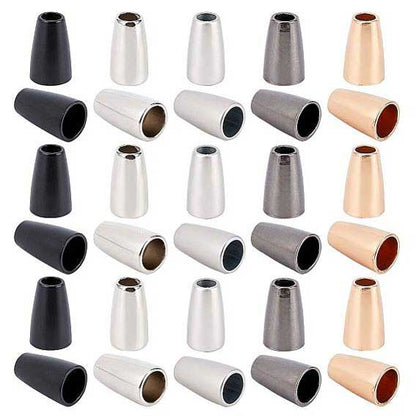 50Pcs 5 Colors Alloy Cord Ends