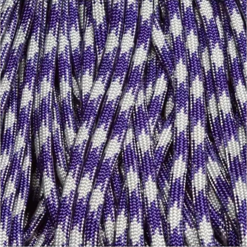 550 Paracord Acid Purple and Silver Gray 50/50 Made in the USA Nylon/Nylon (100 FT.) - Paracord Galaxy