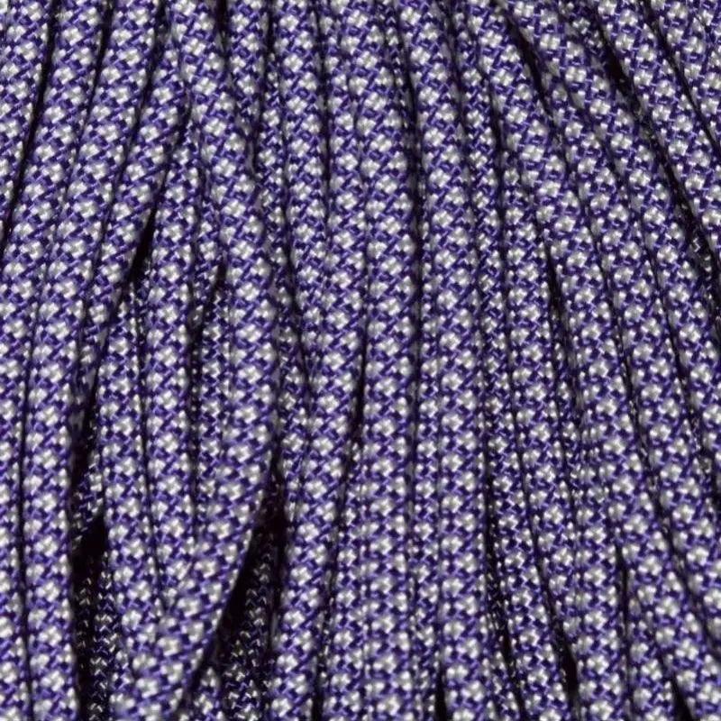 550 Paracord Acid Purple with Silver Diamonds Made in the USA Nylon/Nylon (100 FT.) - Paracord Galaxy