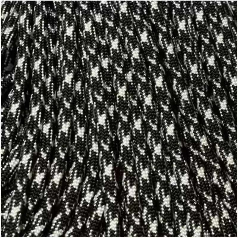 550 Paracord Black and White Camo Made in the USA Nylon/Nylon (100 FT.) - Paracord Galaxy