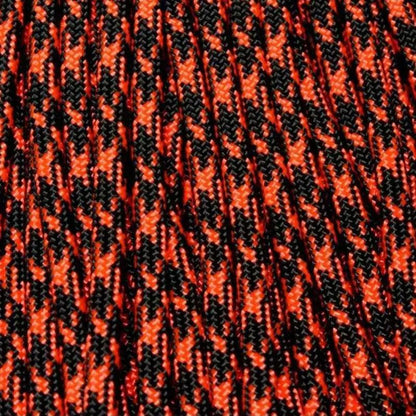 550 Paracord Black & Neon Orange Camo Made in the USA Nylon/Nylon (100 FT.) - Paracord Galaxy