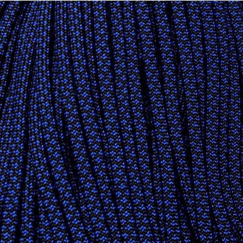 550 Paracord Black with Electric Blue Diamonds Made in the USA Nylon/Nylon - Paracord Galaxy