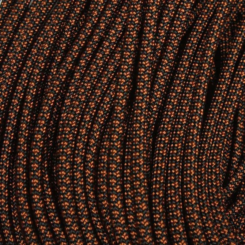 550 Paracord Black with Rust Diamonds Made in the USA Nylon/Nylon (100 FT.) - Paracord Galaxy
