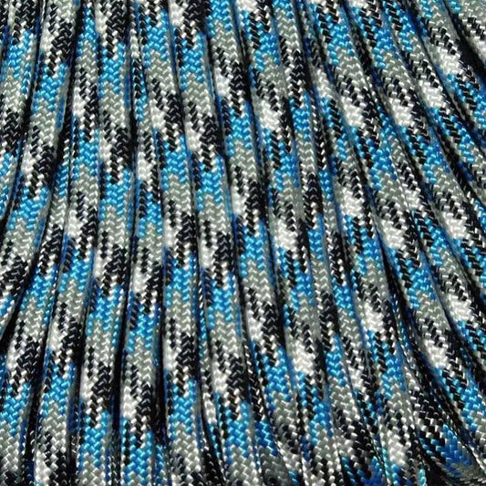 550 Paracord Blue Camo Made in the USA Polyester/Nylon (100 FT.) - Paracord Galaxy