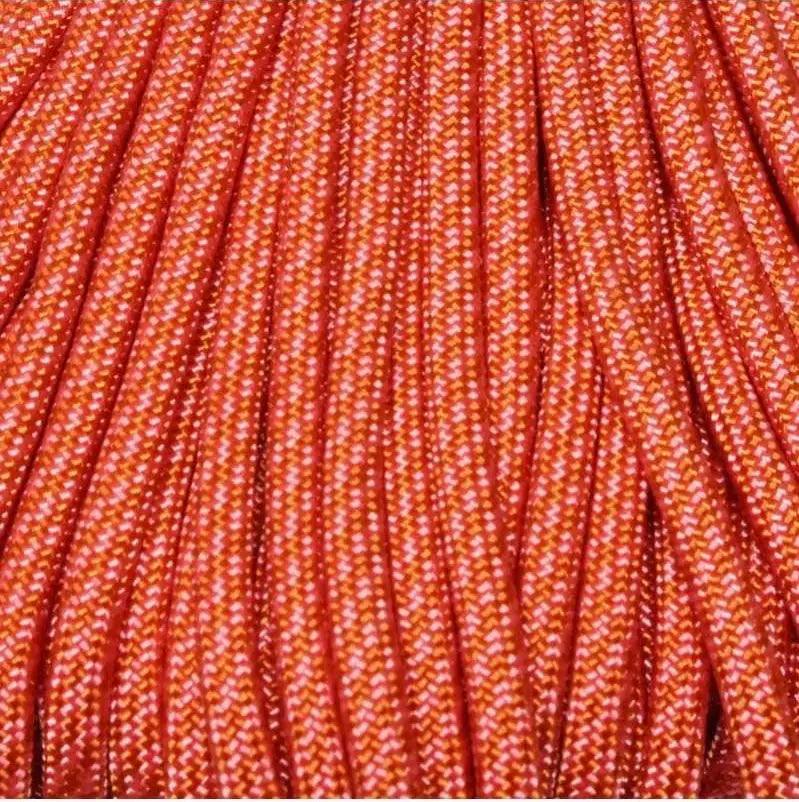 550 Paracord Burnt Orange and Pink Made in the USA Polyester/Nylon (100 FT.) - Paracord Galaxy