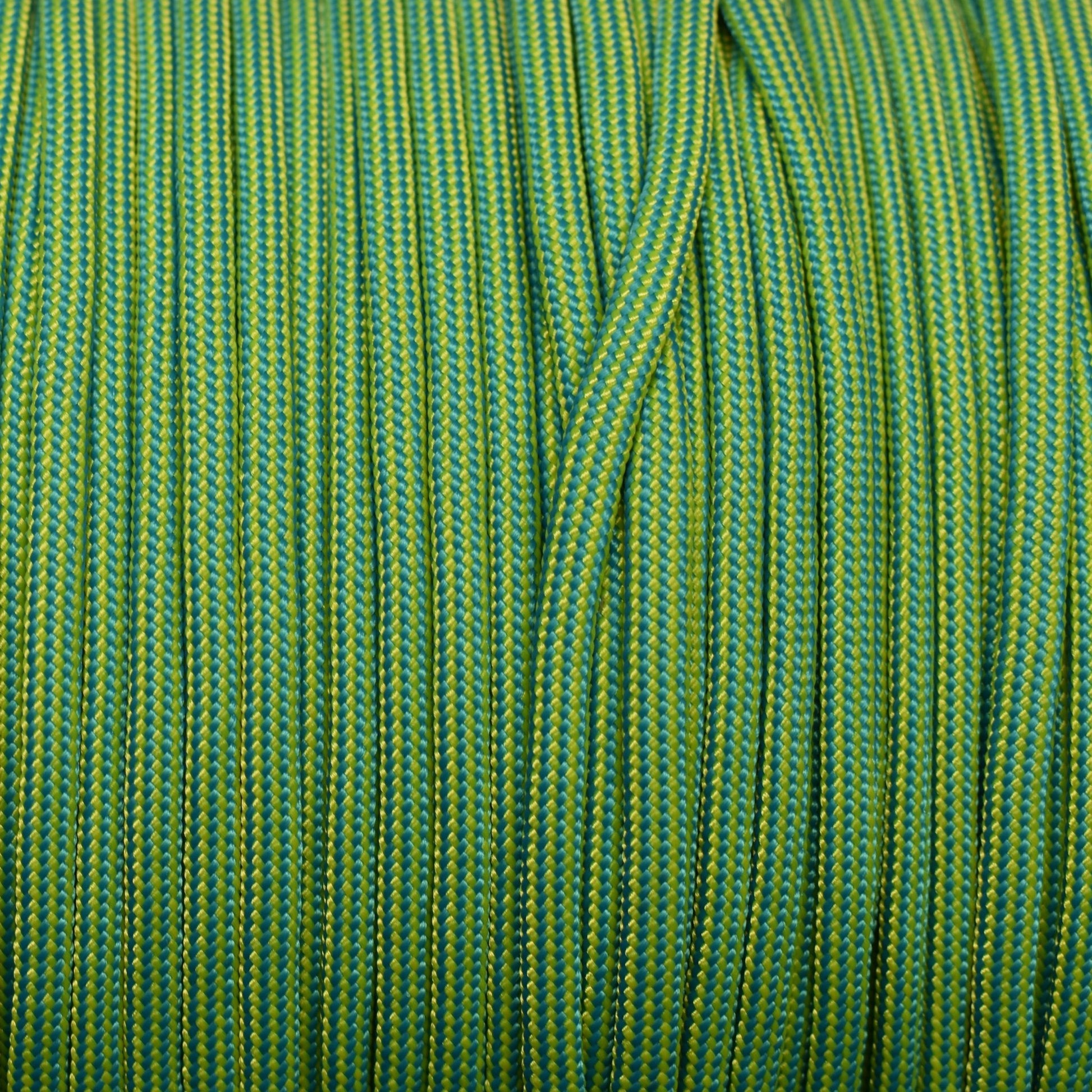 550 Paracord Canary Yellow and Royal Blue Stripes Made in the USA Nylon/Nylon (1000 FT.) - Paracord Galaxy