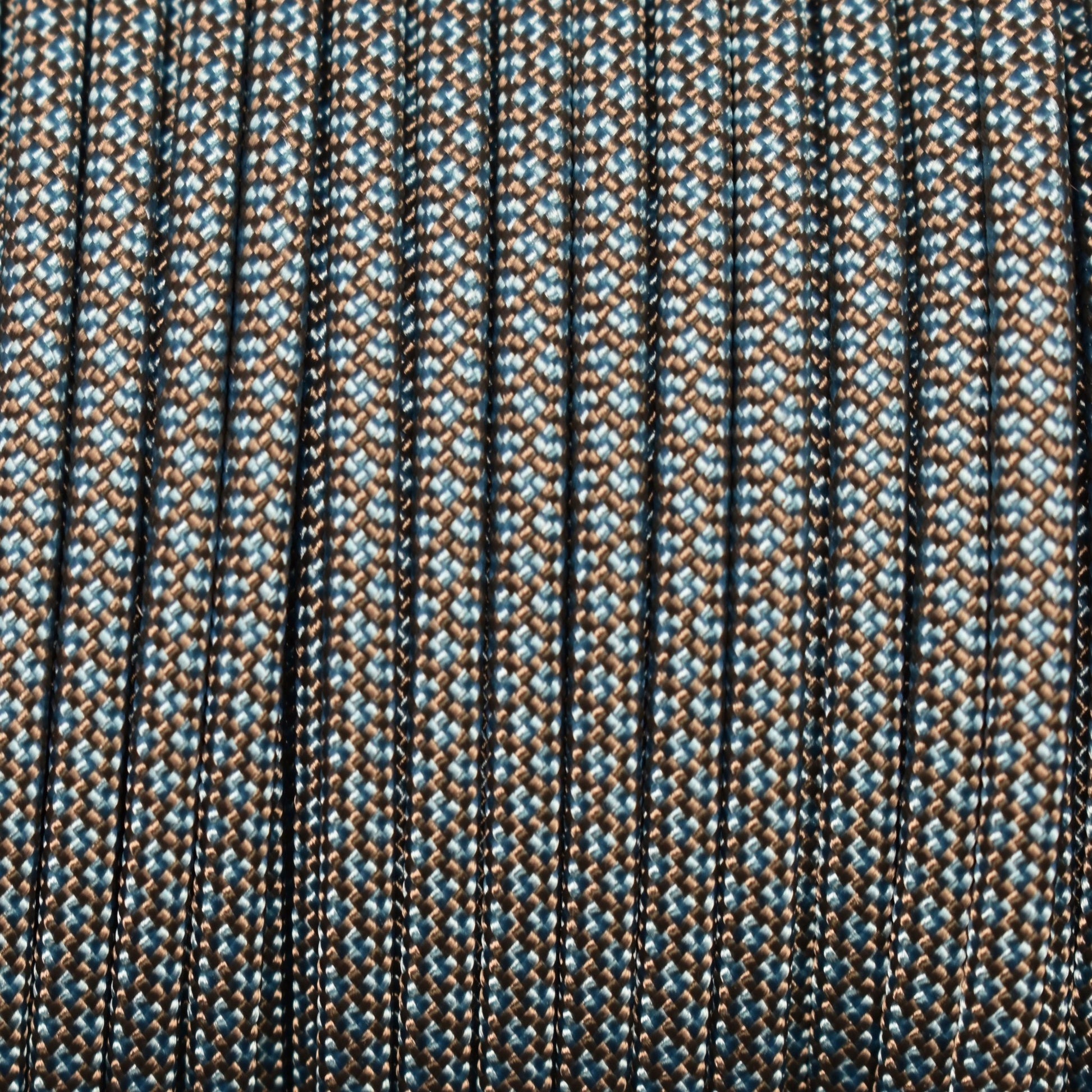 550 Paracord Charcoal with Baby Blue Diamonds Made in the USA Nylon/Nylon (1000 FT.) - Paracord Galaxy