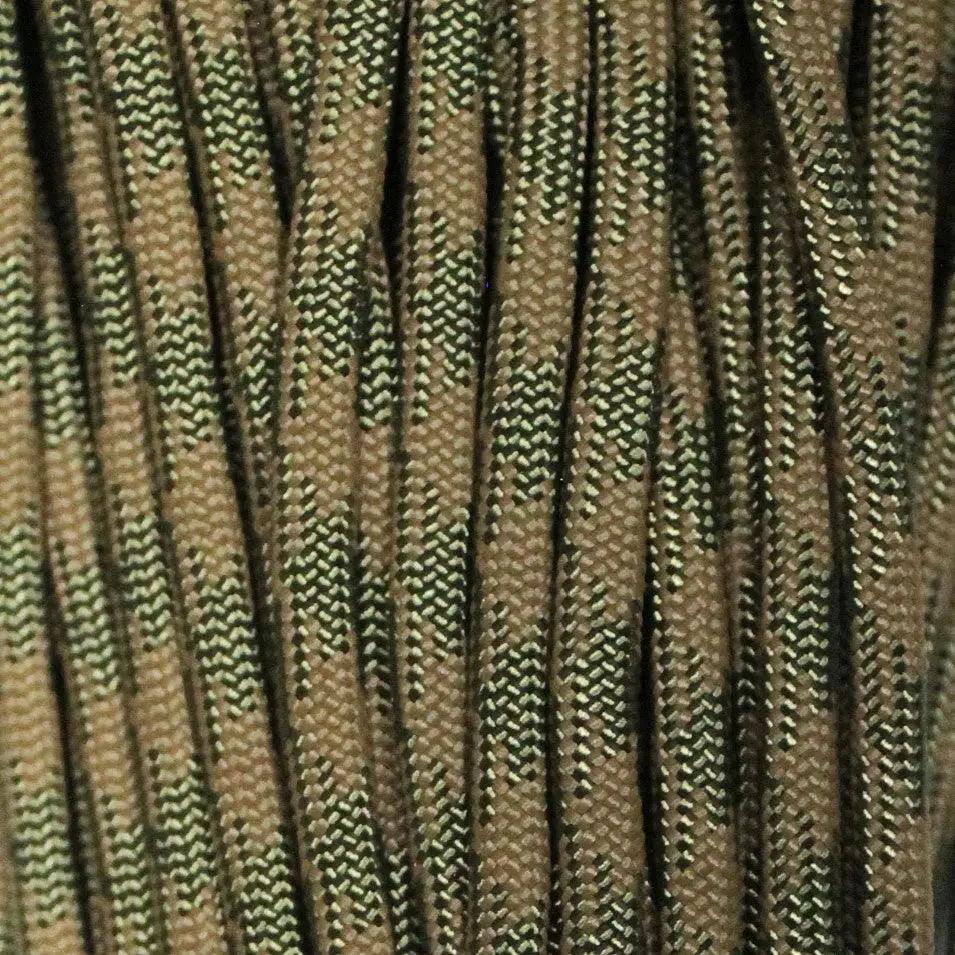 550 Paracord Coyote and Olive Drab (OD) 50/50 Made in the USA Nylon/Nylon (100 FT.) - Paracord Galaxy
