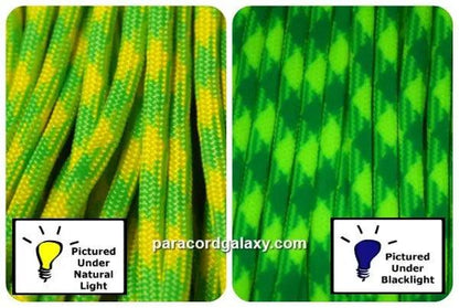 550 Paracord Day Glow (Dayglow) Made in the USA Nylon/Nylon (100 FT.) - Paracord Galaxy