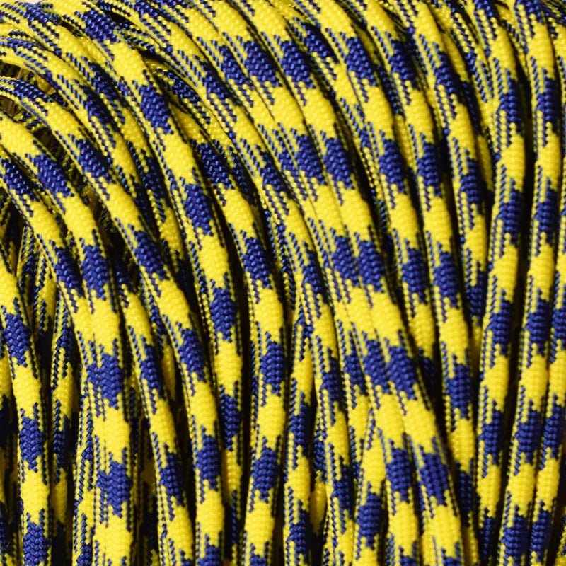 550 Paracord Electric Blue and Canary Yellow 50/50 Made in the USA Nylon/Nylon (100 FT.) - Paracord Galaxy