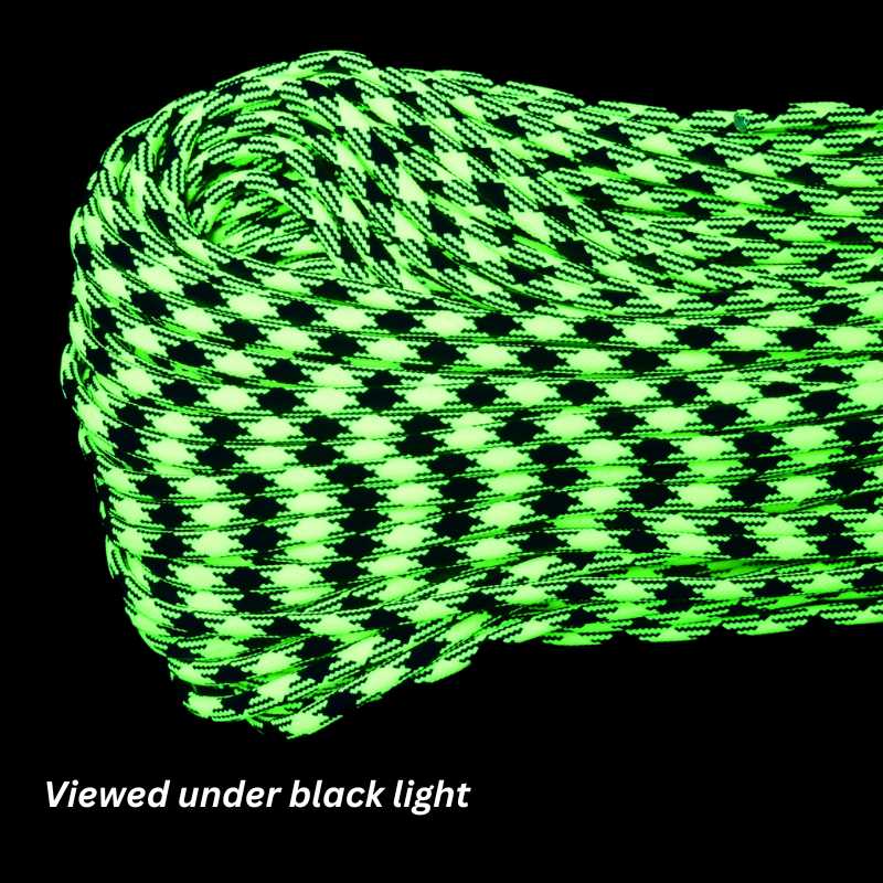 550 Paracord Electric Blue and Canary Yellow 50/50 Made in the USA Nylon/Nylon (100 FT.) - Paracord Galaxy