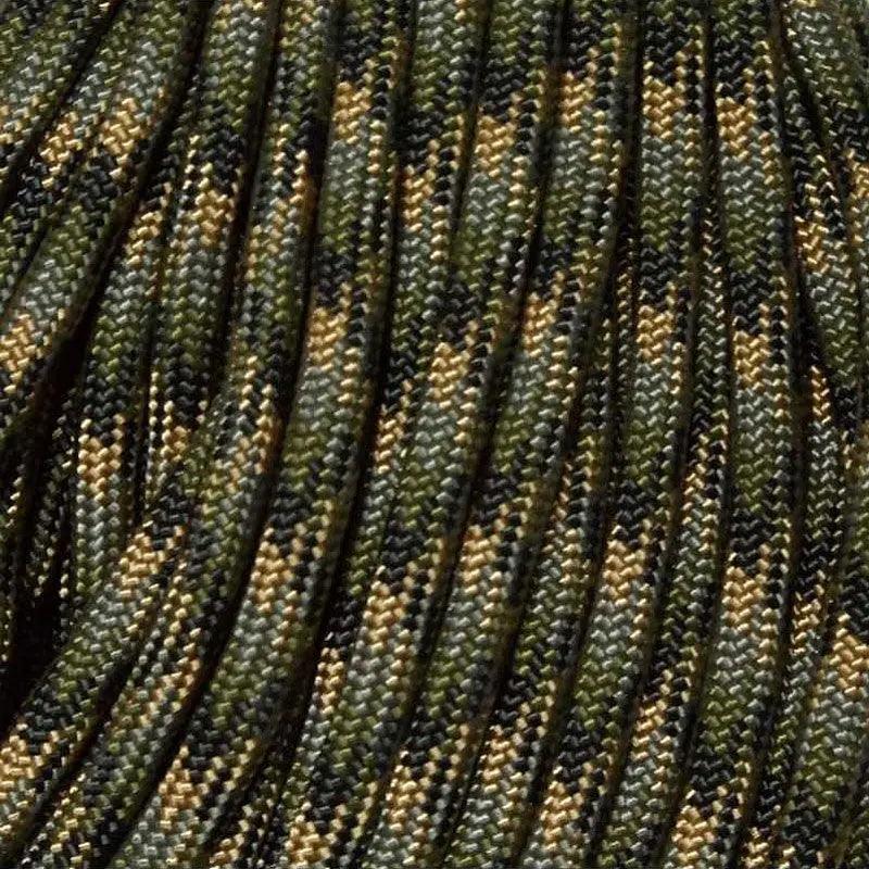 550 Paracord Forest Camo Made in the USA Polyester/Nylon (100 FT.) - Paracord Galaxy