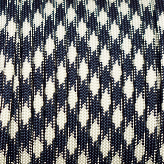 *550 Paracord FS Navy and White 5050 Made in the USA Nylon/Nylon (1000 FT.) - Paracord Galaxy