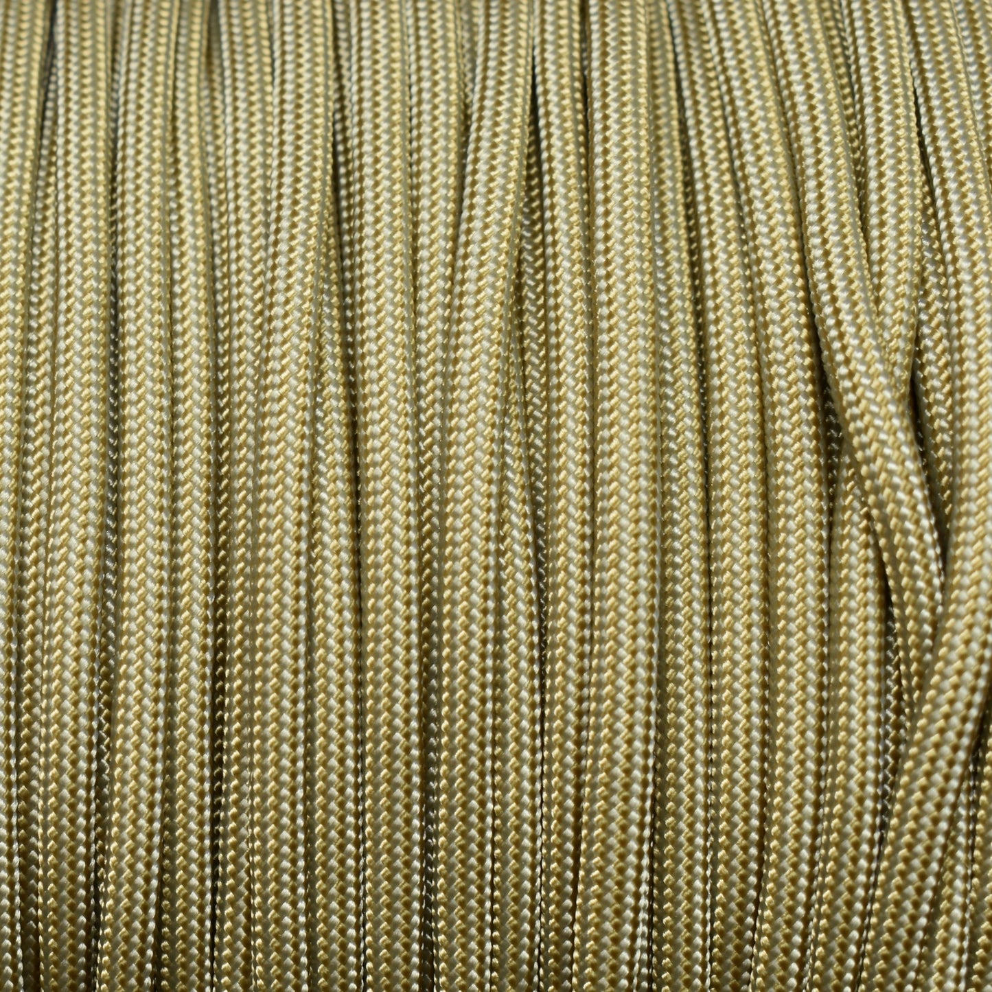 550 Paracord Gold and Silver Gray Stripes Made in the USA Nylon/Nylon (1000 FT.) - Paracord Galaxy