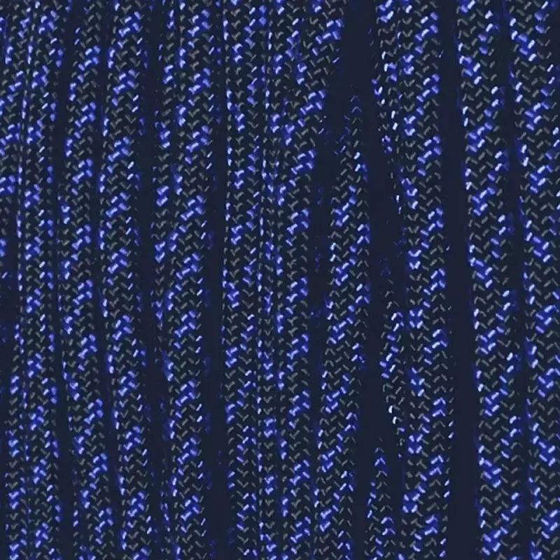 550 Paracord Hashtag Black with Electric Blue Made in the USA Nylon/Nylon (100 FT.) - Paracord Galaxy
