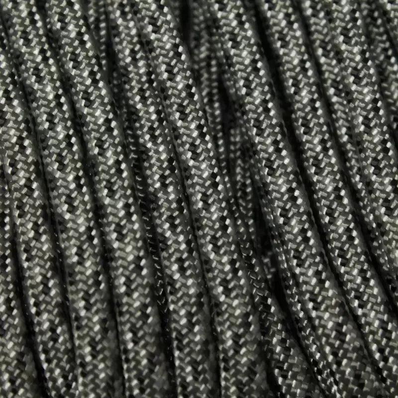 550 Paracord Hashtag Charcoal with Silver and Black Made in the USA Nylon/Nylon (100 FT.) - Paracord Galaxy