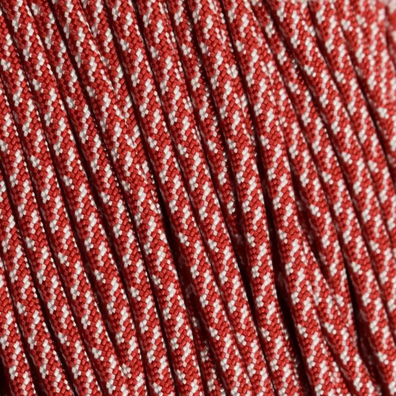 550 Paracord Hashtag Imperial Red and White Made in the USA Nylon/Nylon (100 FT.) - Paracord Galaxy