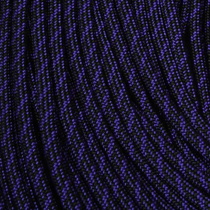 550 Paracord Helix Black With Acid Purple Made in the USA Nylon/Nylon (100 FT.) - Paracord Galaxy