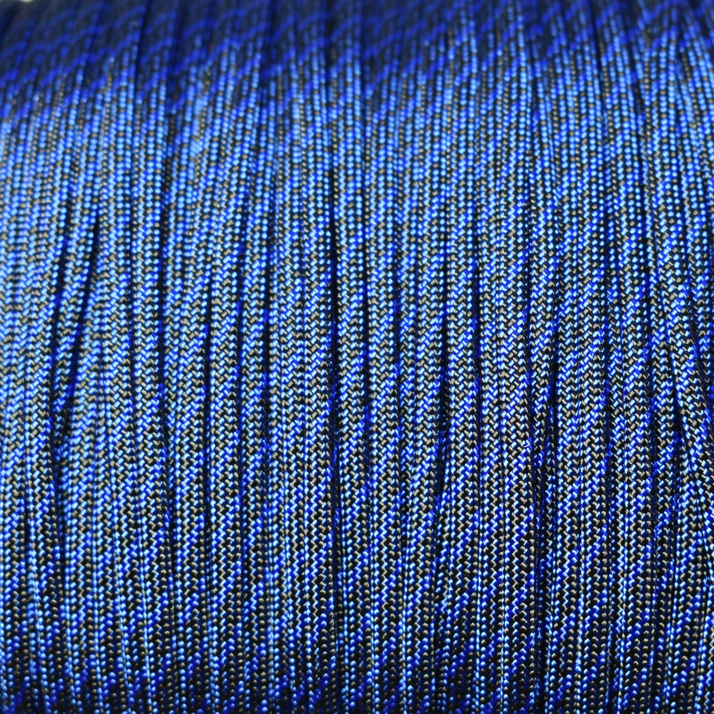 550 Paracord Helix Black with Electric Blue Made in the USA Nylon/Nylon (1000 FT.) - Paracord Galaxy