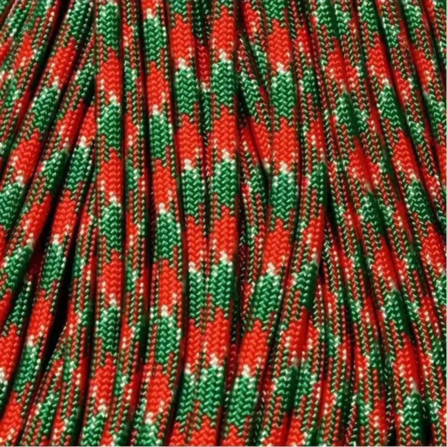 550 Paracord Holly Jolly Made in the USA Nylon/Nylon (100 ft)