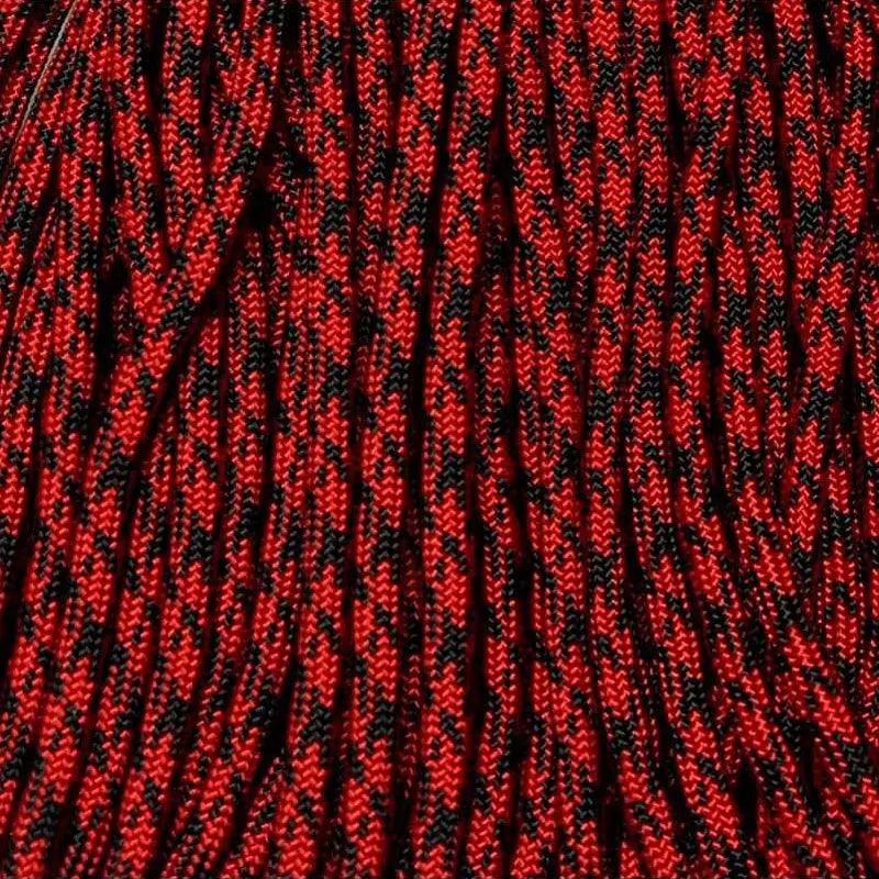 550 Paracord Imperial Red and Black Camo Made in the USA Nylon/Nylon - Paracord Galaxy