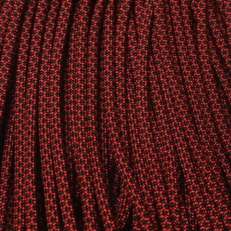 550 Paracord Imperial Red with Balck Diamonds Made in the USA Nylon/Nylon (100 FT.) - Paracord Galaxy
