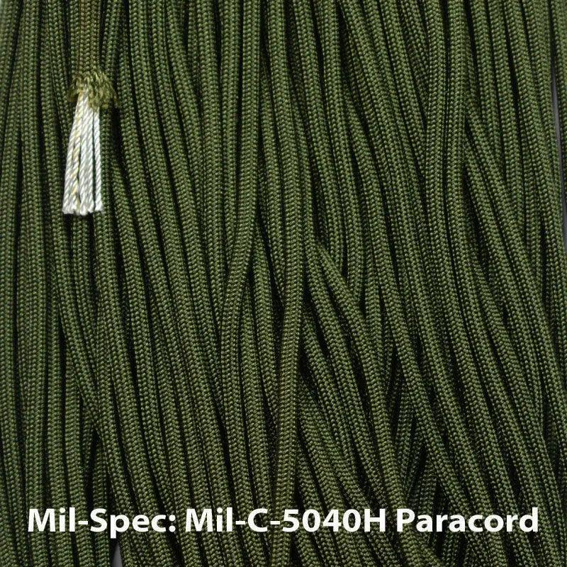 550 Paracord Mil Spec Camo Green Made in the USA Nylon/Nylon - Paracord Galaxy