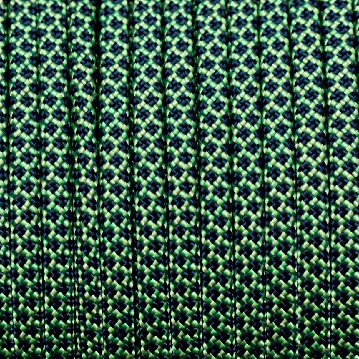 550 Paracord Mint with Midnight Blue Diamonds Made in the USA Nylon/Nylon (100 ft)