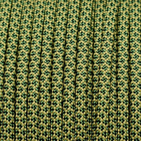 *550 Paracord Moss with Emerald Diamonds Made in the USA Nylon/Nylon (100 ft)