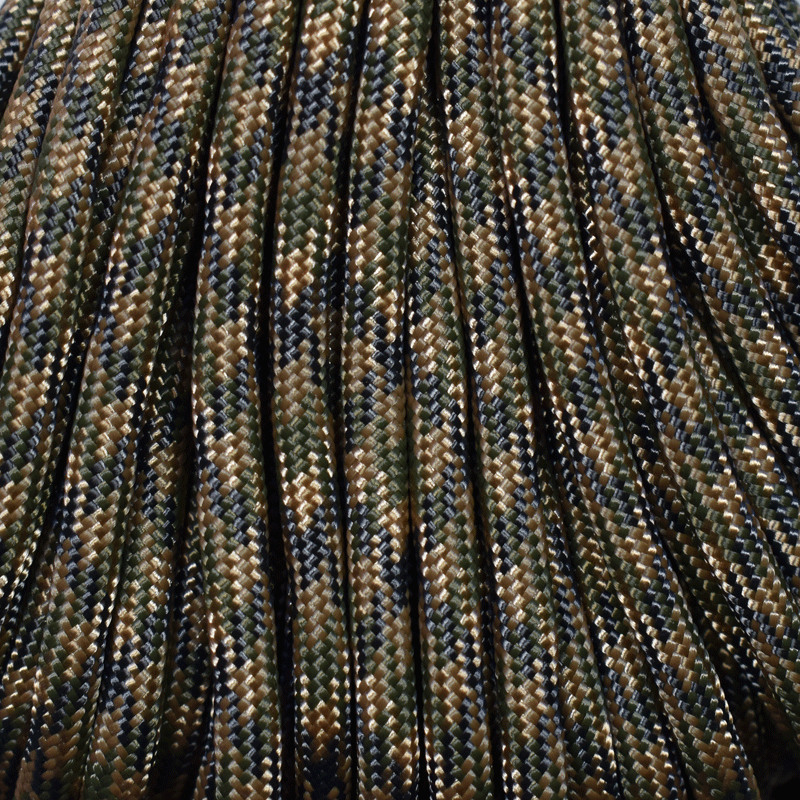 550 Paracord Multi Camo Made in the USA Polyester/Nylon (100 FT.) - Paracord Galaxy