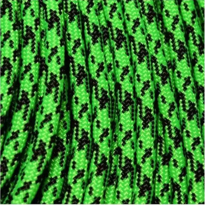 550 Paracord Neon Green and Balck Camo Made in the USA Nylon/Nylon (100 FT.) - Paracord Galaxy