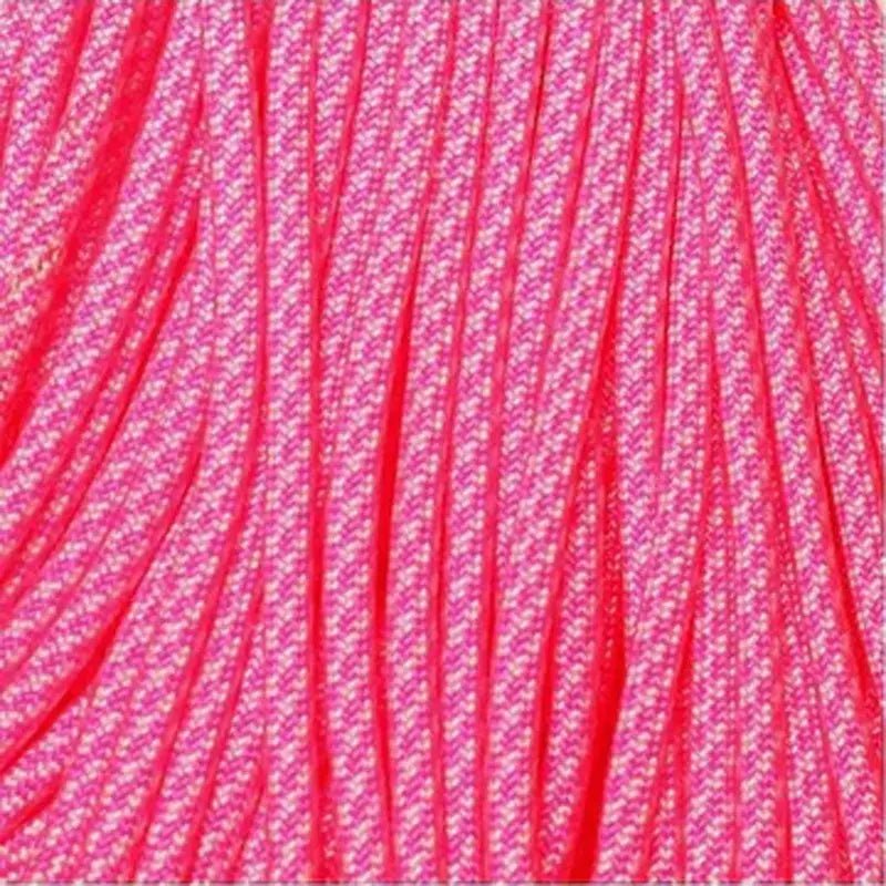 550 Paracord Neon Pink Candy Cane Made in the USA Nylon/Nylon (1000 FT.) - Paracord Galaxy