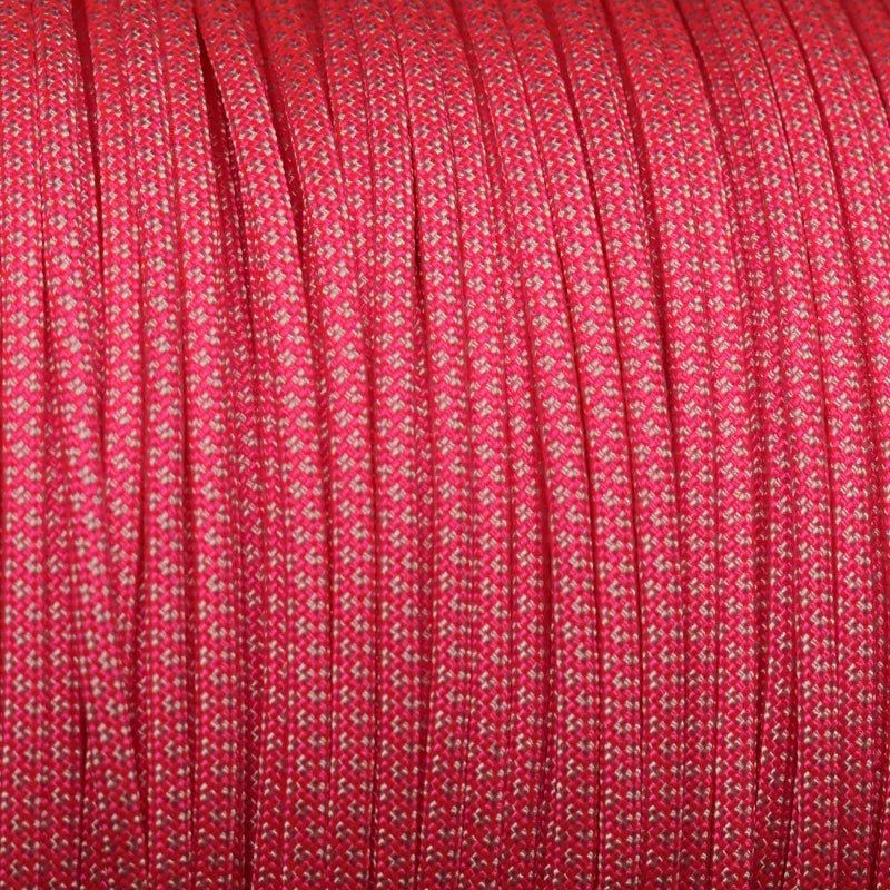 550 Paracord Neon Pink with White Diamonds Made in the USA Nylon/Nylon (1000 FT.) - Paracord Galaxy