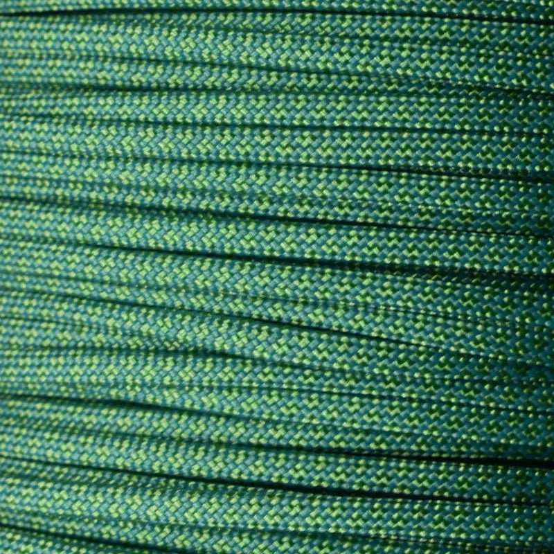 550 Paracord Neon Turquoise with Mint Diamonds Made in the USA Nylon/Nylon (1000 FT.) - Paracord Galaxy