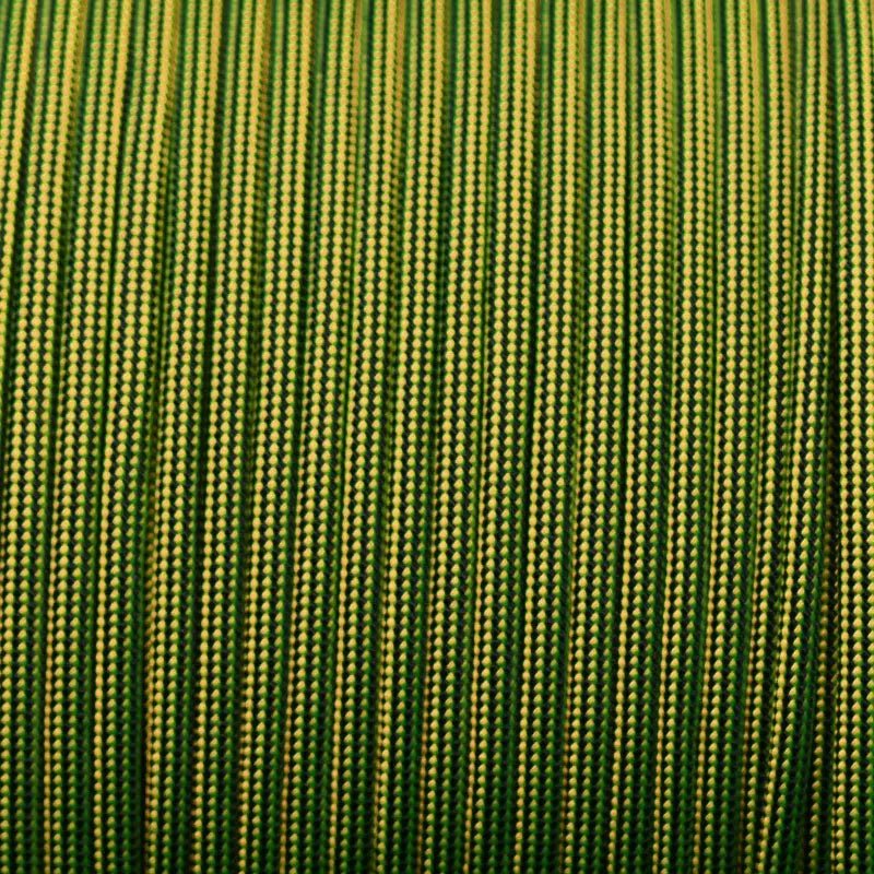 550 Paracord Neon Yellow and Black Stripes Made in the USA Nylon/Nylon (1000 FT.) - Paracord Galaxy