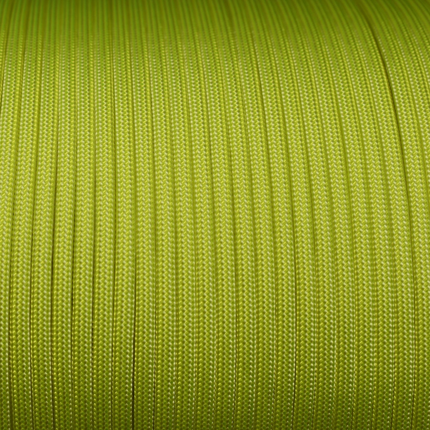 550 Paracord Neon Yellow and White Stripes Made in the USA Nylon/Nylon (1000 FT.) - Paracord Galaxy