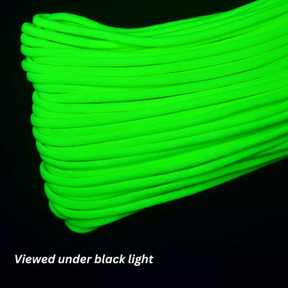 550 Paracord Neon Yellow Made in the USA Nylon/Nylon - Paracord Galaxy